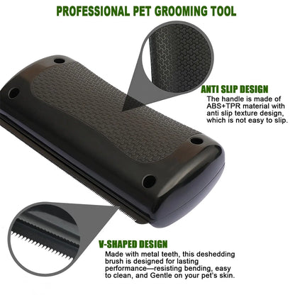 Upgraded Pet Professional Brush Dog Hair Remover Pet Fur Knot Cutter Puppy Cat Comb Brush Dog Grooming Shedding Supplies Deshed