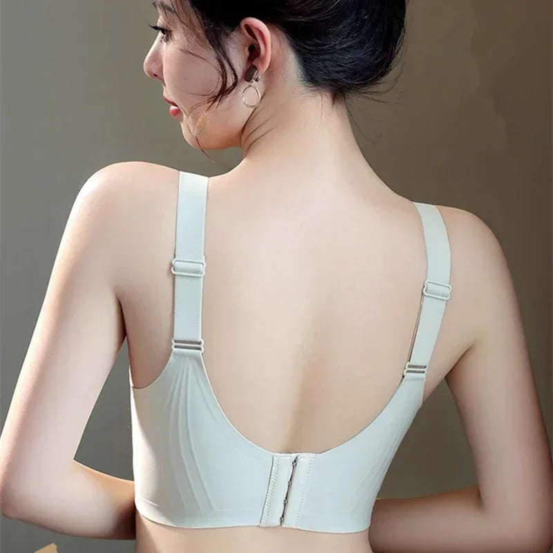 Seamless Women's Underwear, Large Size, No Steel Ring, Gathered and Adjusted, Anti-sagging Sexy Bra Push Up Bra