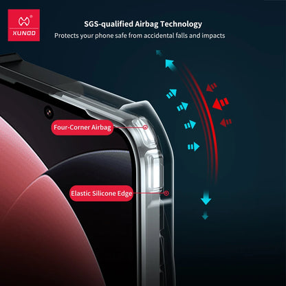 Xundd for Xiaomi 15 Ultra Case, Airbag Shockproof Back Transparent Phone Cover with Camera Protection,Acrylic+TPU Hybrid Shell