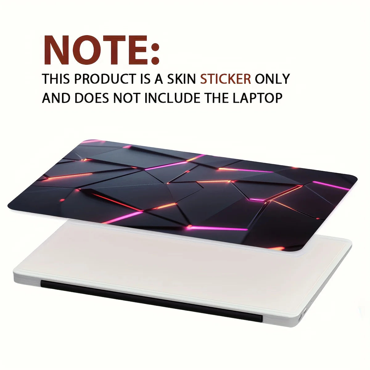 2-Pack Pattern Laptop Art Cyberpunk Decal Case, Universal Netbook Skin Stickers Non-Reusable Laptop Skin