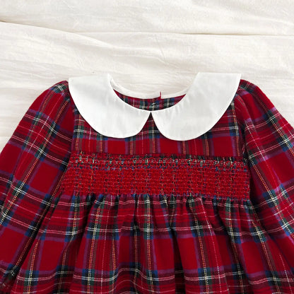 New Year's Party Clothes ﻿Christmas Toddler Kids Baby Girls Clothes Sister Matching Xmas Bodysuit Dress Outfits Red Plaids Sets