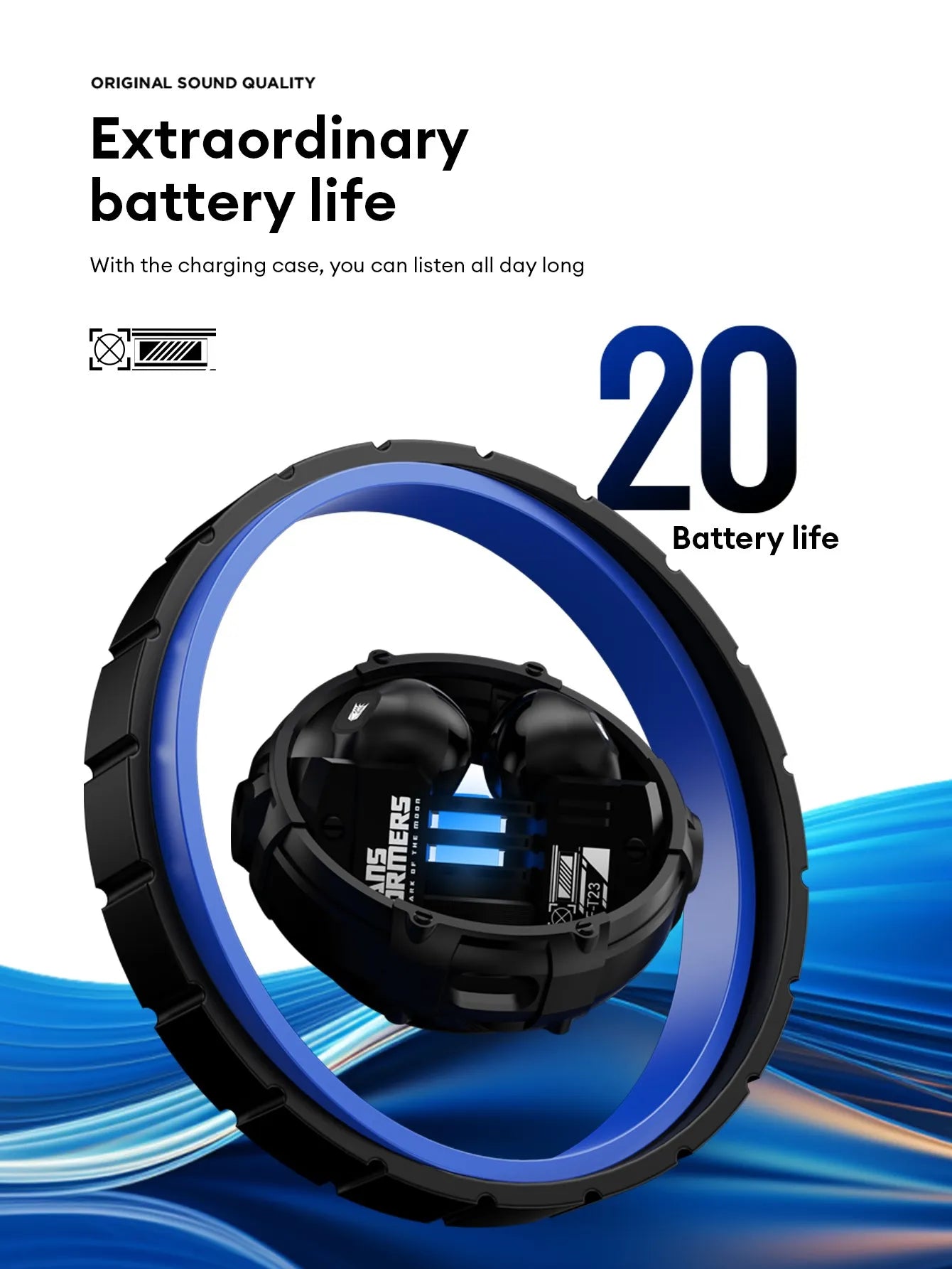 100% Original TRANSFORMERS TF-T23 TWS Bluetooth 5.4 Gaming Earphones Headphones Music Dual Mode Earbuds Choice High Quality