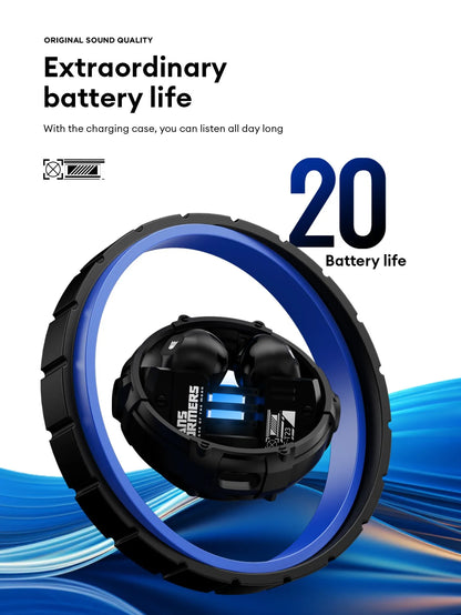 100% Original TRANSFORMERS TF-T23 TWS Bluetooth 5.4 Gaming Earphones Headphones Music Dual Mode Earbuds Choice High Quality