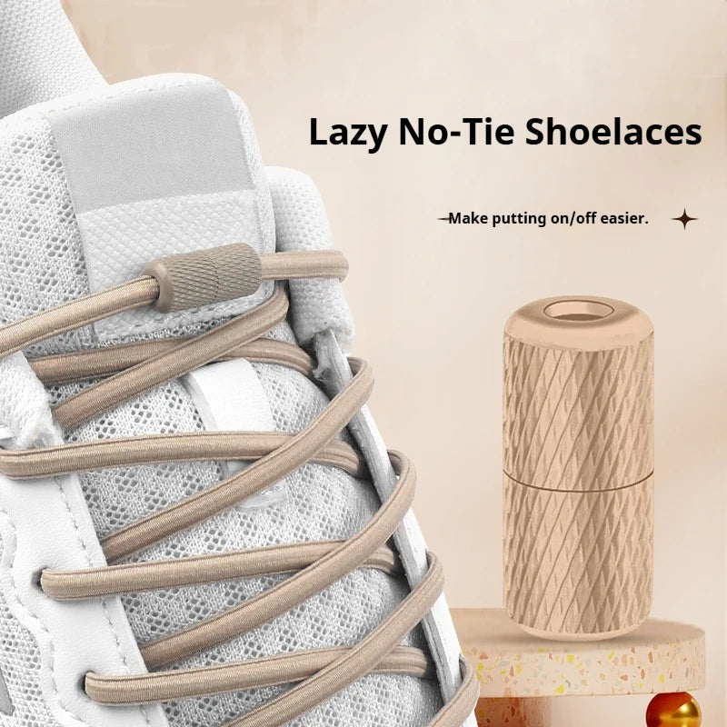 17 colors Round Elastic Laces without ties Metal Buckle Shoelace Sneakers Quick shoelaces Shoe Accessories 1Pair/2Pair