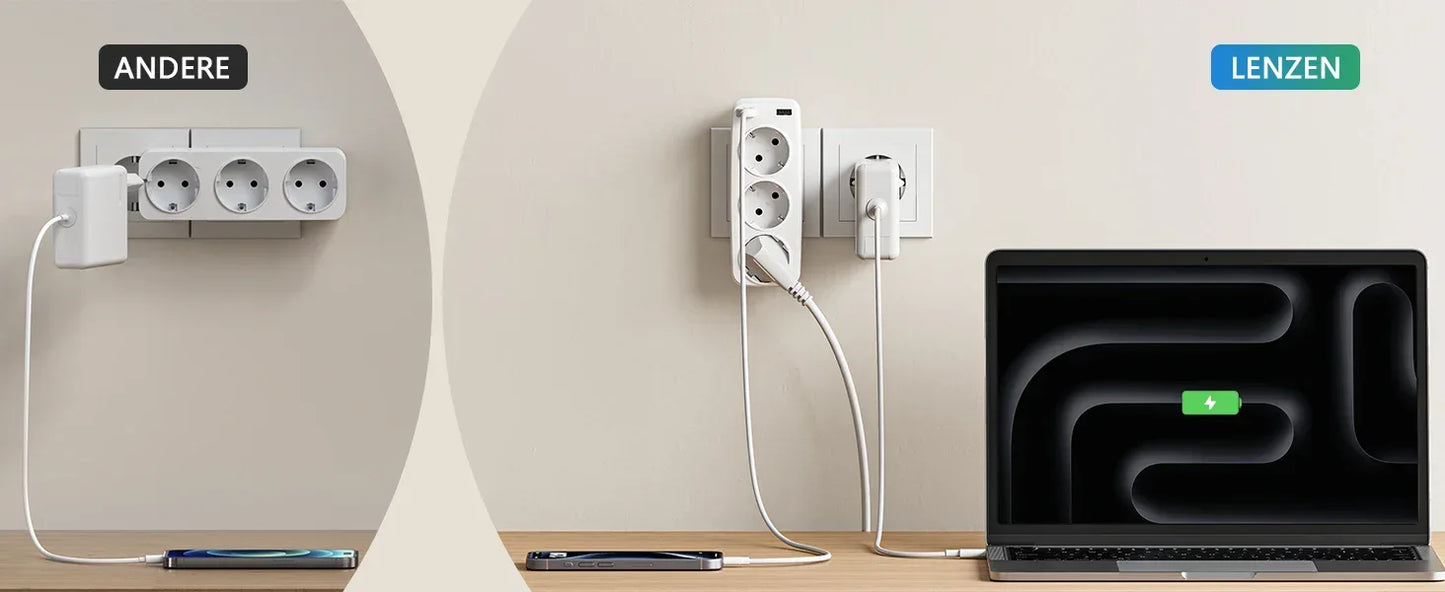 LENCENT USB Sockets dice Without Cable socket EU Socket Adapter Multiple socket EU Outlet Extender