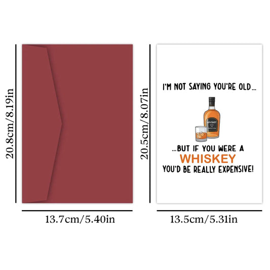 Funny Birthday Card for Father,But If You Were A Whisky You'd Be Really Expensive!,Birthday Greeting Card for Dad Friend,Family by PDG ibma