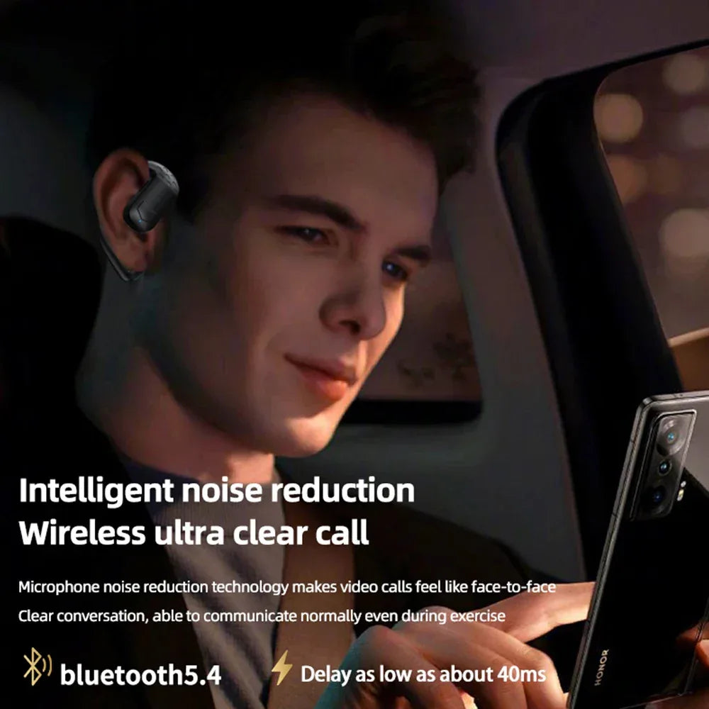 180° Rotate Bluetooth-compatible Wireless Headphone Ear Mounted TWS Earbuds Handsfree Headset Business Calls Noise Reduction