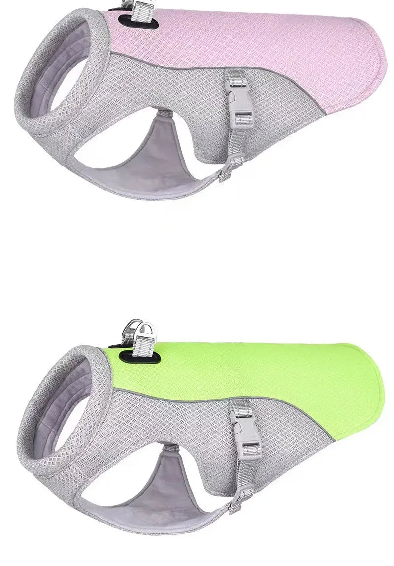 Dog Cooling Vest Harness, Lightweight Breathable Small Puppy Cooler Jacket with Adjustable Buckle for Outdoor Beach, Hiking, Tr