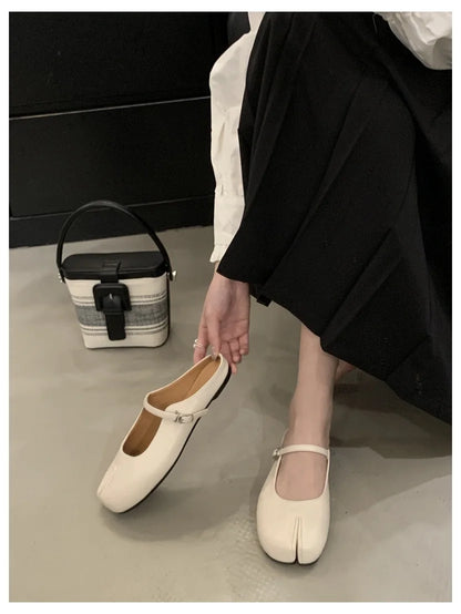 Women Tabi Ninja Slippers Brand Mules Soft Microfiber Comfy Flats Fashion Split Toe Slides Casual Loafer Shallow Ballerina Mujer