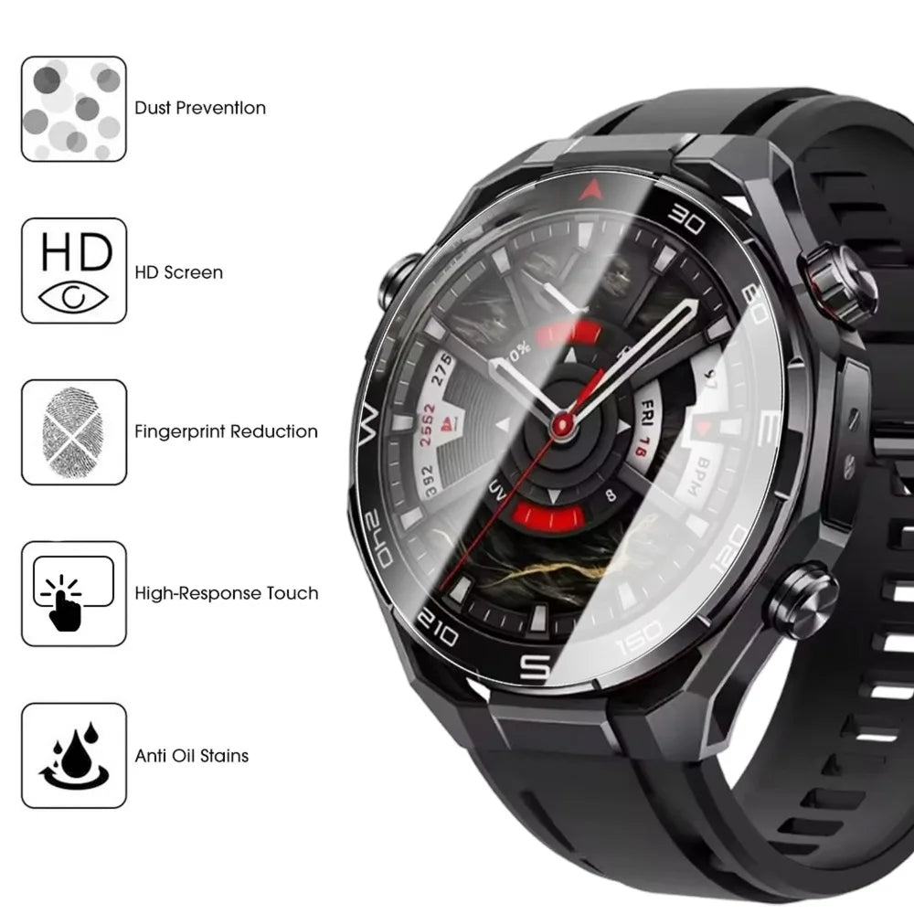 1-3Pcs Easy Installation Tempered Glass for Huawei Watch Ultimate 2 HD Anti-scratch Protective Watch Film for Huawei Ultimate2