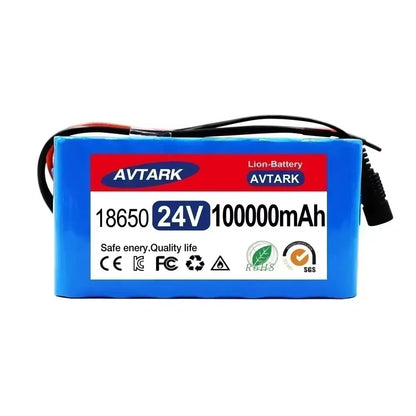 NEW 7s3p 24V 100Ah 18650 Efficient stable Lithium Battery Li-ion Battery pack and US/EU 2A Charger Battery Pack for Bicycle