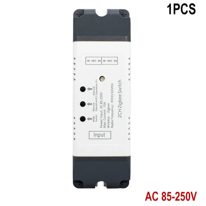Two Relay Zigbee Tuya Switch 12V 24V 220V 230V 2CH Receier Module Dry Contact NO NC COM Inching Timer Rele for Light Motor Alexa