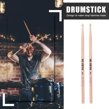 2-10PCS Drumsticks 5A/7A Drum Sticks Consistent Weight and Pitch Mallets American Hickory Drumstick for Acoustic/Electronic Drum