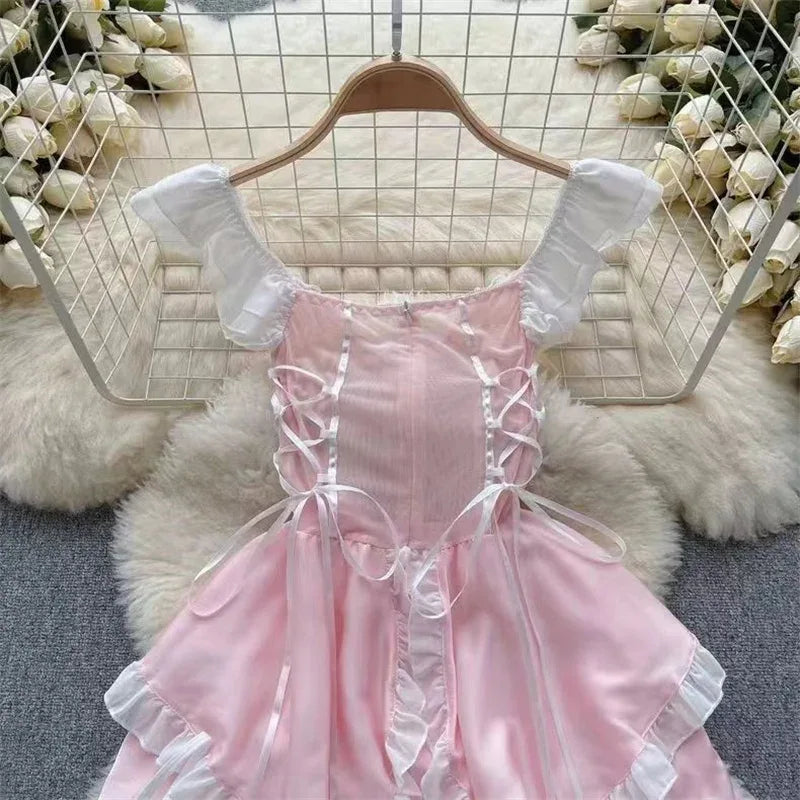 Kawaii Maid Oufit See Through Anime Cosplay Lingerie Cute Cat Women Lolita Sexy Bunny Halloween Costumes Lace PrincessDress New