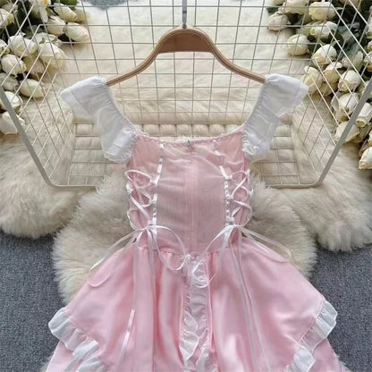 Kawaii Maid Oufit See Through Anime Cosplay Lingerie Cute Cat Women Lolita Sexy Bunny Halloween Costumes Lace PrincessDress New