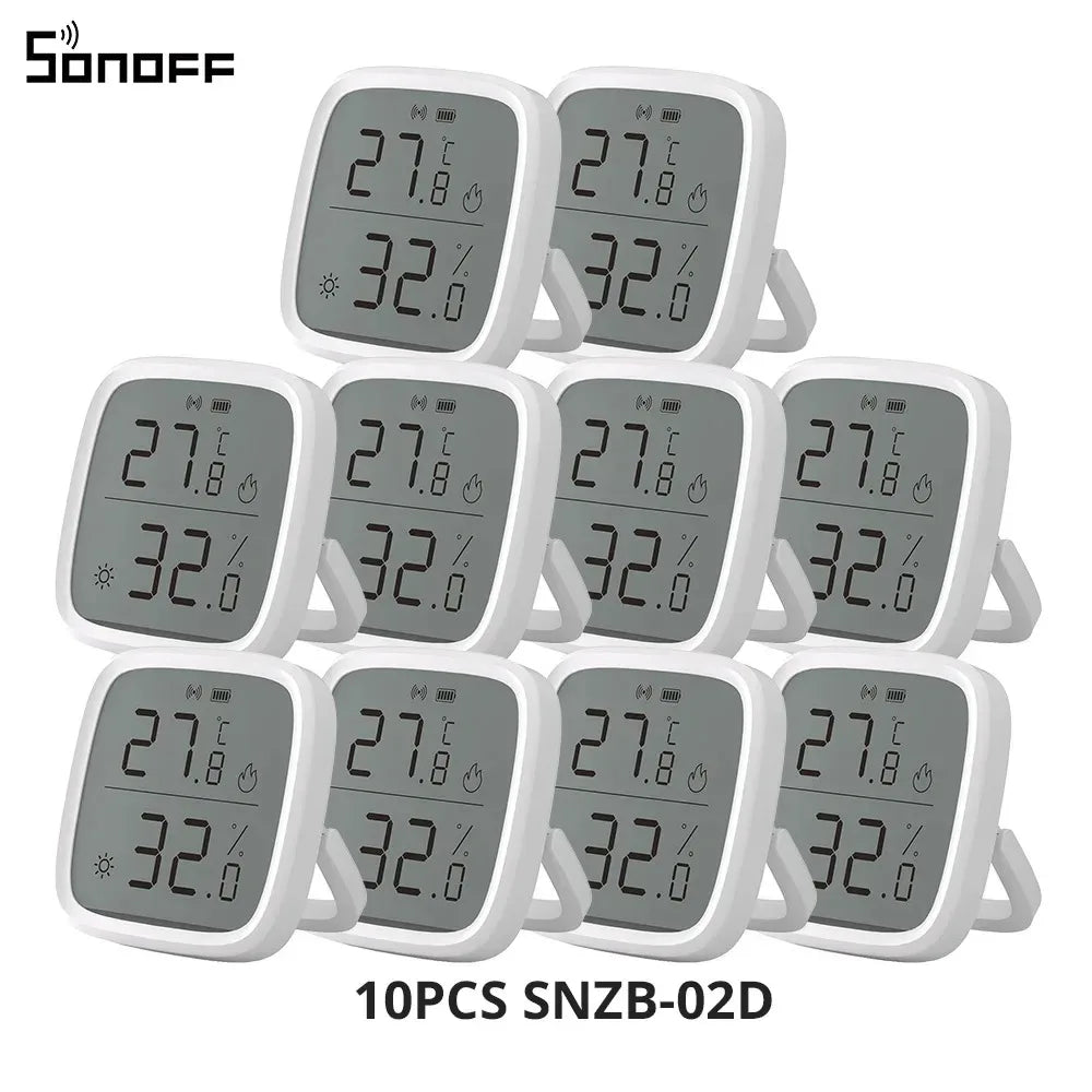 SONOFF SNZB 02D Zigbee Temperature Humidity Sensor SNZB-02D with LCD Screen for EWeLink SONOFF ZigBee Bridge Alexa Alice