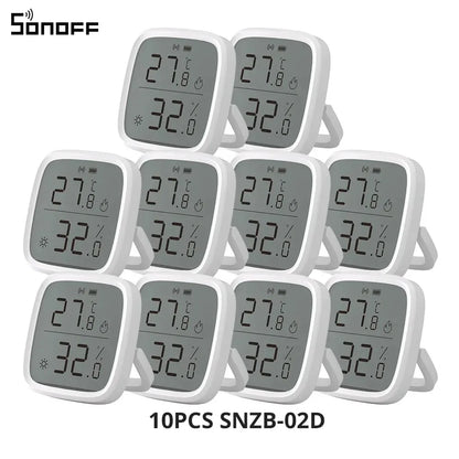 SONOFF SNZB 02D Zigbee Temperature Humidity Sensor SNZB-02D with LCD Screen for EWeLink SONOFF ZigBee Bridge Alexa Alice