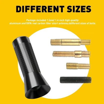 Brand New Carbon Fiber Screw Metal Short Stubby Mast Antenna Car Styling Roof Antenna Enhanced Signal For Benz Car Accessories