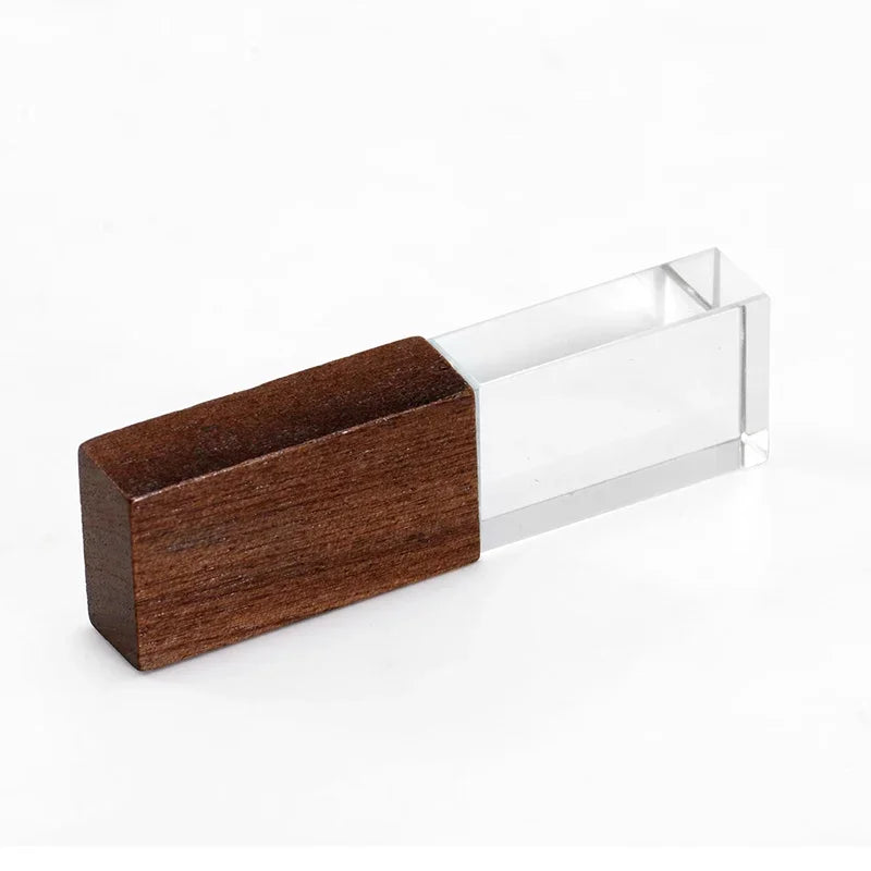 Walnut Album Box USB Flash Drives 128GB Photography Studio Memory Stick 64GB Free Custom Logo Pen Drive 32GB 16GB Wedding Gift
