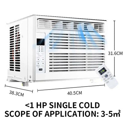 Window Air Conditioner Window-Mounted Portable Refrigeration Air Conditioners Cold 24-hour Timer Remote Control Room Cooler