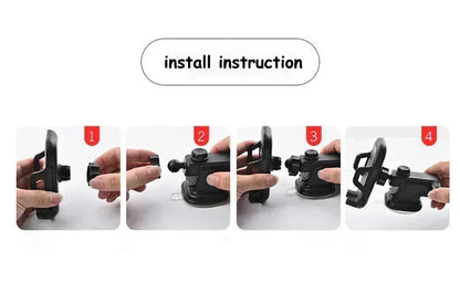 Universal Sucker Car Phone Holder 360° Rotation Windshield & Dashboard Mount Mobile Cell Support Bracket for Smartphones
