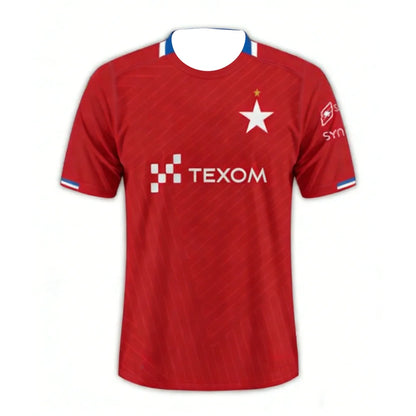 Wisła Kraków 2026 Team Short Sleeved Shirt Breathable Quick Drying Sports T-Shirt for Polish League Fans New Model