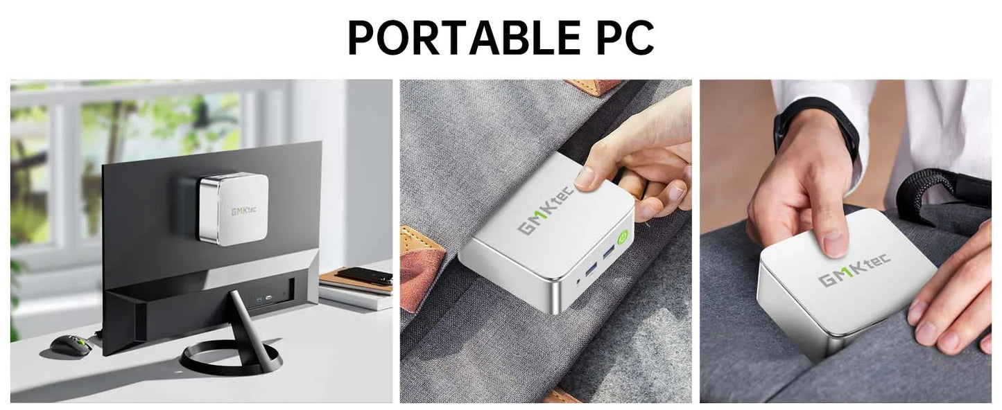 GMKtec G10 AMD Ryzen 5 3500U Mini PC Dual Channel DDR4 2400MT/s NVMe SSD Win 11 Pro WiFi BT 2.5Gbps LAN Desktop Office Computer