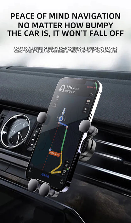Gravity Car Phone Holder Car Air Vent Phone Holder for 4.7-6.9inch Smartphone Car Interior Stand Supports for Huawei iPhone
