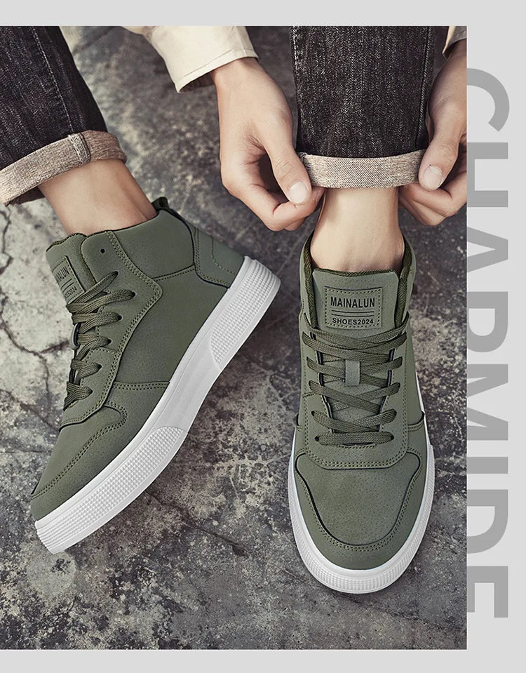 Brand Men's Vulcanzed Shoes Platform High Top Man Sneakers Lightweight Male Running Shoes Breathable Comfort Casual Sport Shoes
