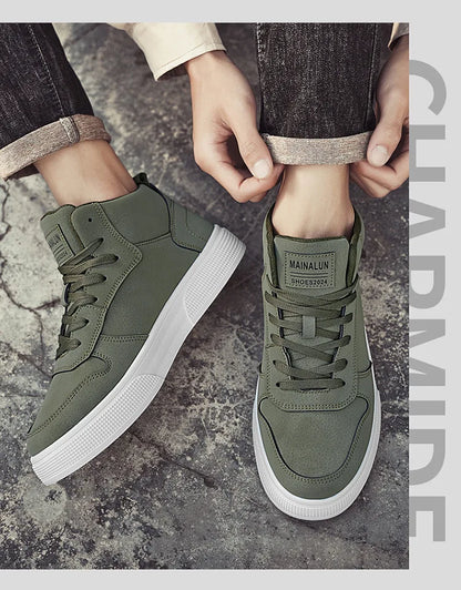 Brand Men's Vulcanzed Shoes Platform High Top Man Sneakers Lightweight Male Running Shoes Breathable Comfort Casual Sport Shoes