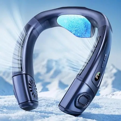 2026 New Upgrade Neck Air Conditioner Portable, 360° Up-down Airflow Neck Fans, 2 In1 Neck Fan With Cooling Plate, 6000mAh