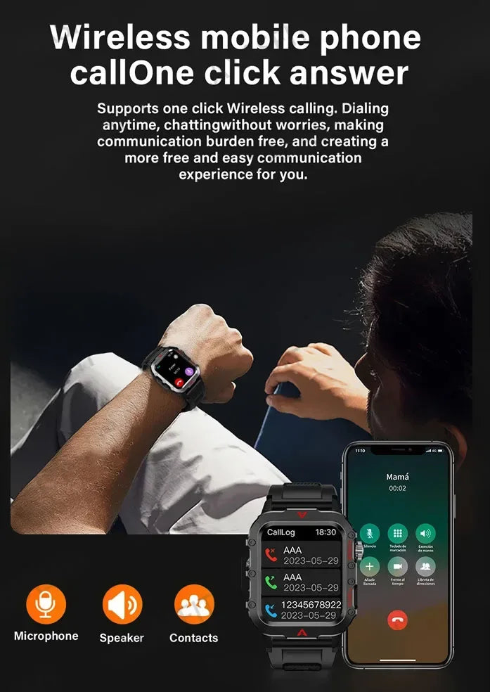 2025 Smartwatch New GPS Smart Watch Men 1.71 Inch HD Display Screen GPS & Make/Receive Phone Calls 340mAh Battery Smart Bracelet