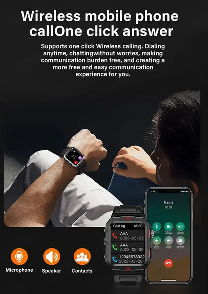 2025 Smartwatch New GPS Smart Watch Men 1.71 Inch HD Display Screen GPS & Make/Receive Phone Calls 340mAh Battery Smart Bracelet