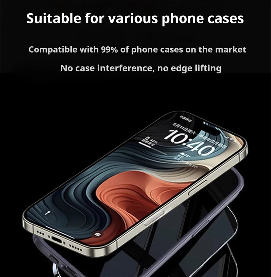 Cut Edge Anti Dust Mesh 0.5mm Privacy Tempered Glass For iPhone 17 15 16 Pro Max Screen Protector 17 Air Plus Luxury Full Cover
