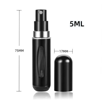New Hot 5pcs Sets Portable 5ml Perfume Refill Bottle Refillable Spray Scent Pump Empty Atomizer Cosmetic Containers Travel Gift