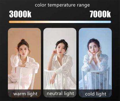 40W Handheld Fill Light Portable Pocket Selfie Light Outdoor Photography LED Soft Light Beauty Light with Fan Camera Top Light