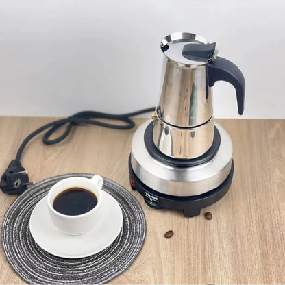 Electric Coffee Pot 1PC Coffee Maker Quick Convenient Electric Oven Coffee Maker Home Office Stainless Steel