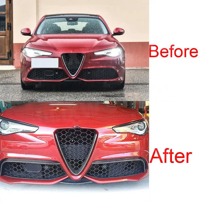 Carbon Fiber FRP Fog Lamp Bumper Fins Trims Decoration for Alfa Romeo Giulia 2016 2017 2018 2019 Sport Standard Car Accessories