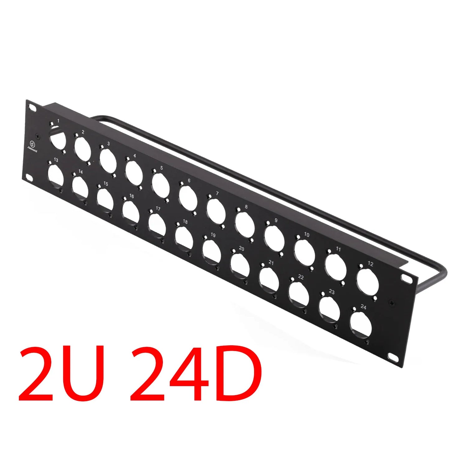1U 2U Rack Patch Panel 8 12 16 24 Way Channel Flight Case Mount for XLR Connecctor Male Female SpeakOn Cabinet Mounting Panel