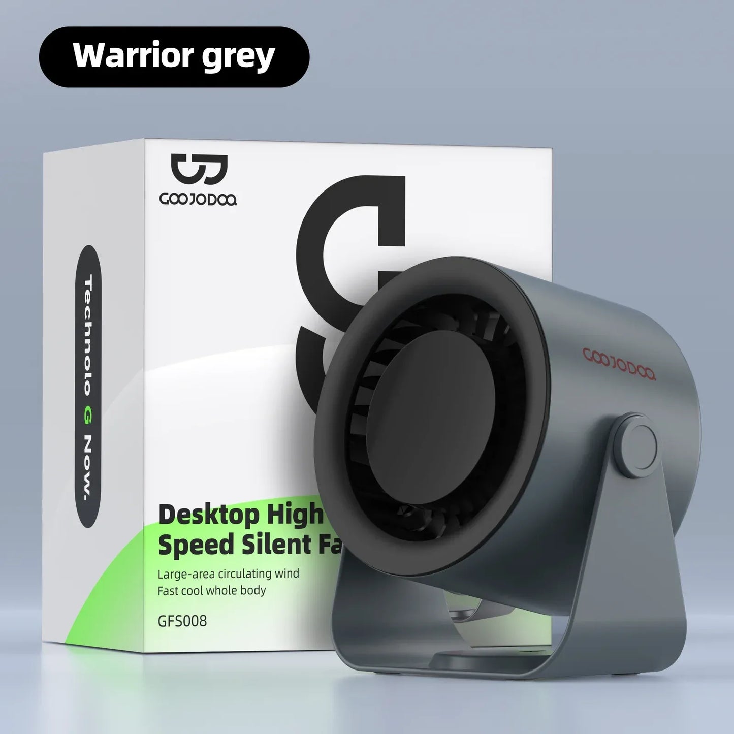 GOOJODOQ Desktop Fan 4000mAh Silent Adjustable Speed Air Circulation Fan 100 Speeds with Digital Display Wall Mountable