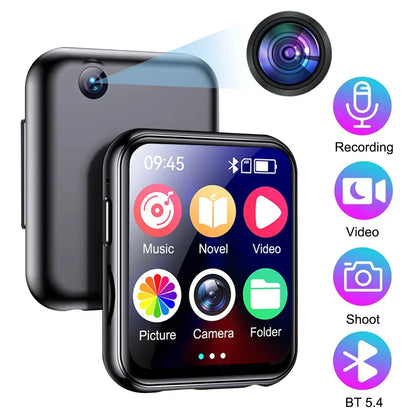 16-128GB Bluetooth 5.4 MP3 MP4 Player With Camera 2 Inch Touch Screen MP3 With 720P Camera/Speaker Video Recorder FM radio
