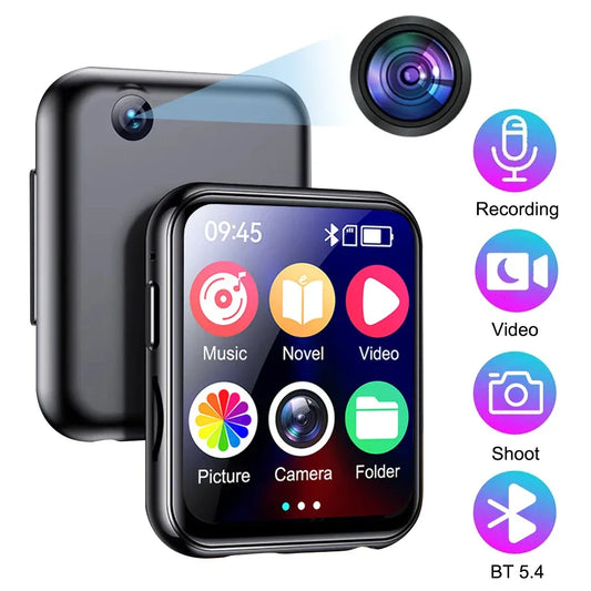 16-128GB Bluetooth 5.4 MP3 MP4 Player With Camera 2 Inch Touch Screen MP3 With 720P Camera/Speaker Video Recorder FM radio
