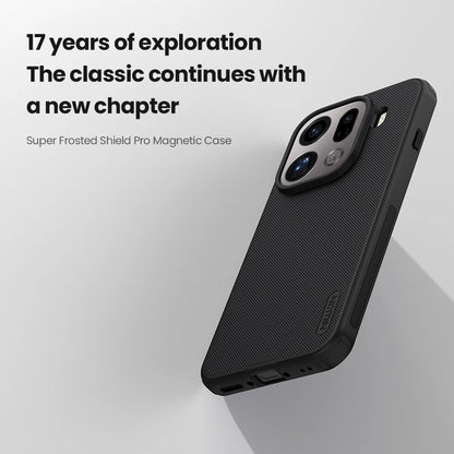 For OPPO Find X9 Pro 5G Nillkin Case Magnetic Super Frosted Pro Magsafe 360 Soft Frame Matte PC TPU Full Back Cover Protection
