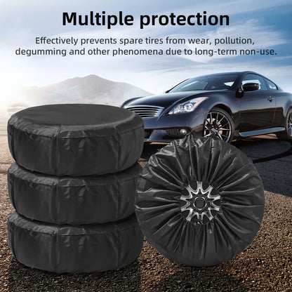 Car Spare Tire Cover Sunscreen Tire Bag Dustproof Protective Film Cloth Waterproof Spare Tire Wheel Bag Tyre Spare Storage Cover