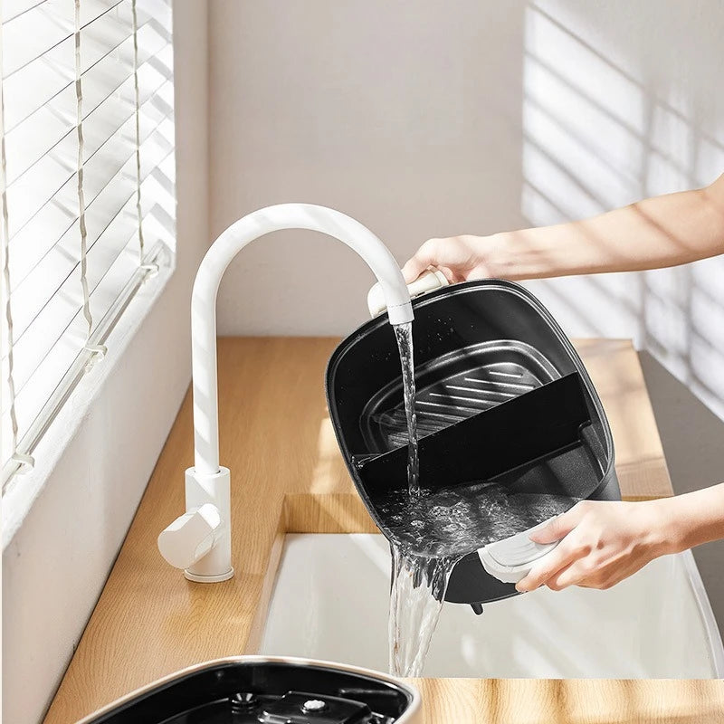 220V Non Stick Electric Hotpot Household Mandarin Duck Split Multi Functional  Electric Boiling Pot