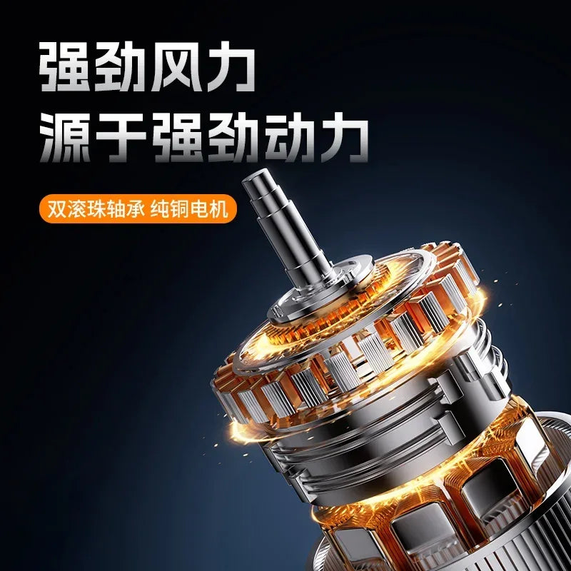 220V Industrial Strong Standing Fan, Cylinder Home Electric Fan High Power Commercial Desktop Powerful Floor