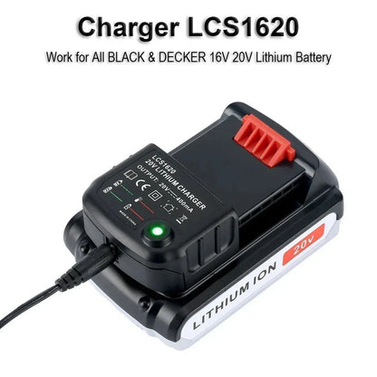Lithium Battery Charger For Black&Decker 10.8V 14.4V 18V 20V Serise LBXR20 Electric Drill Screwdriver Battery Charging Tool