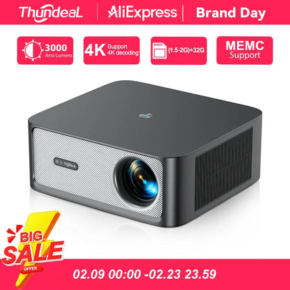 ThundeaL 3000Ansi 4K Full HD Projector TD98Pro 2G 32G Home Theater WiFi Android Portable Samrt TV Cinema TD98 Pro Beam Projector