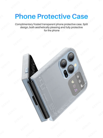 SERVO A50 PRO Flip Mobile Phone 2.4" Display Speed Dial Call Recording Blacklist 2 SIM Unlocked Foldable Cellphones New Version