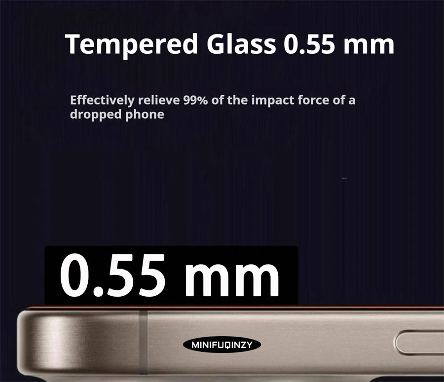 Cut Edge Anti Dust Mesh 0.5mm Privacy Tempered Glass For iPhone 17 15 16 Pro Max Screen Protector 17 Air Plus Luxury Full Cover